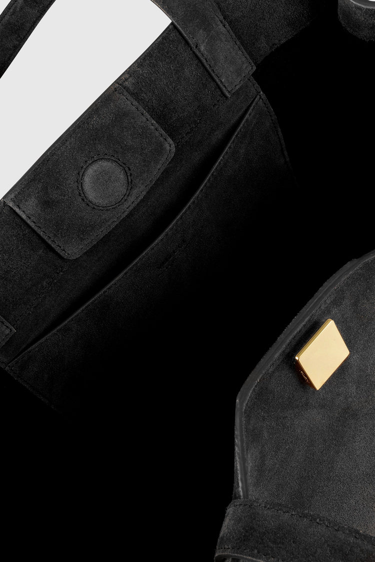 Yuzefi-Gyoza tote black suede-dgallerystore