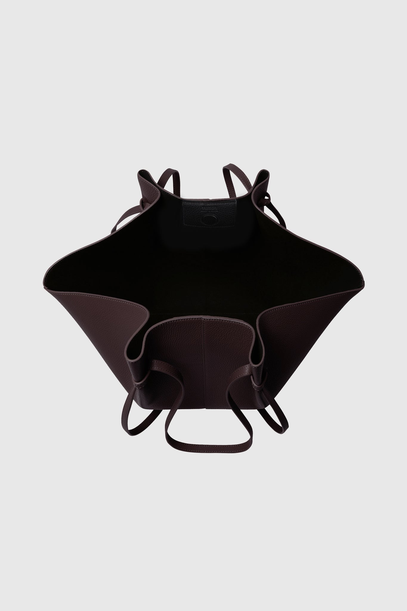Yuzefi-Large mochi cassis pebble grained leather-dgallerystore