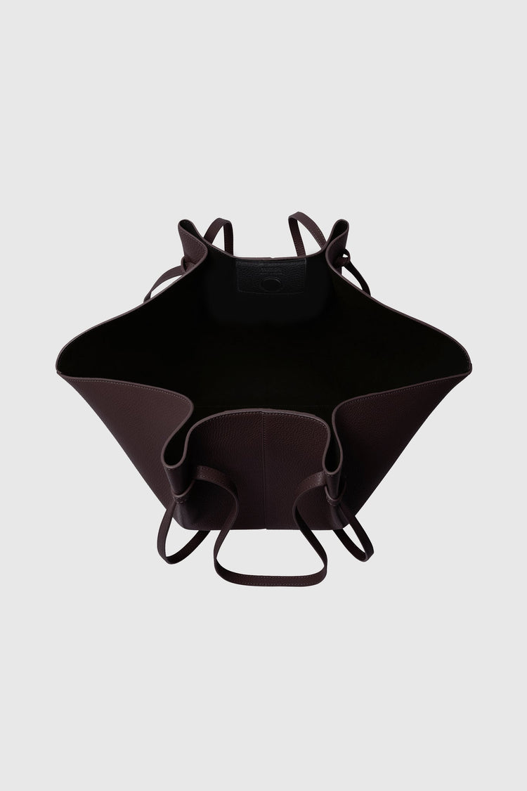 Yuzefi-Large mochi cassis pebble grained leather-dgallerystore