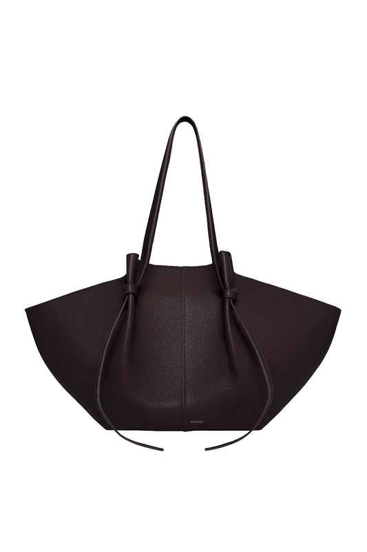 Yuzefi-Large mochi cassis pebble grained leather-dgallerystore