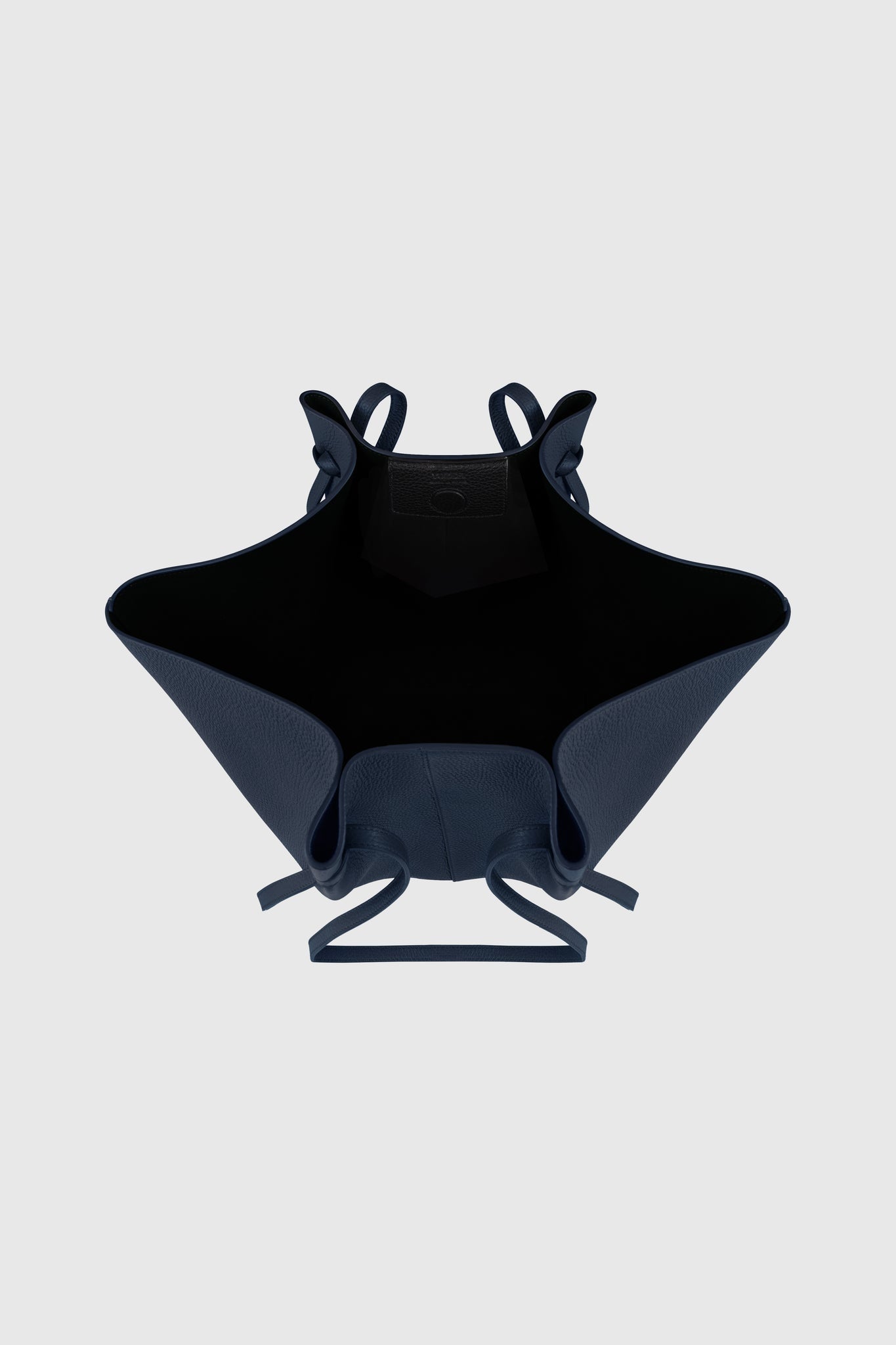 Yuzefi-Large mochi midnight pebble grained leather-dgallerystore