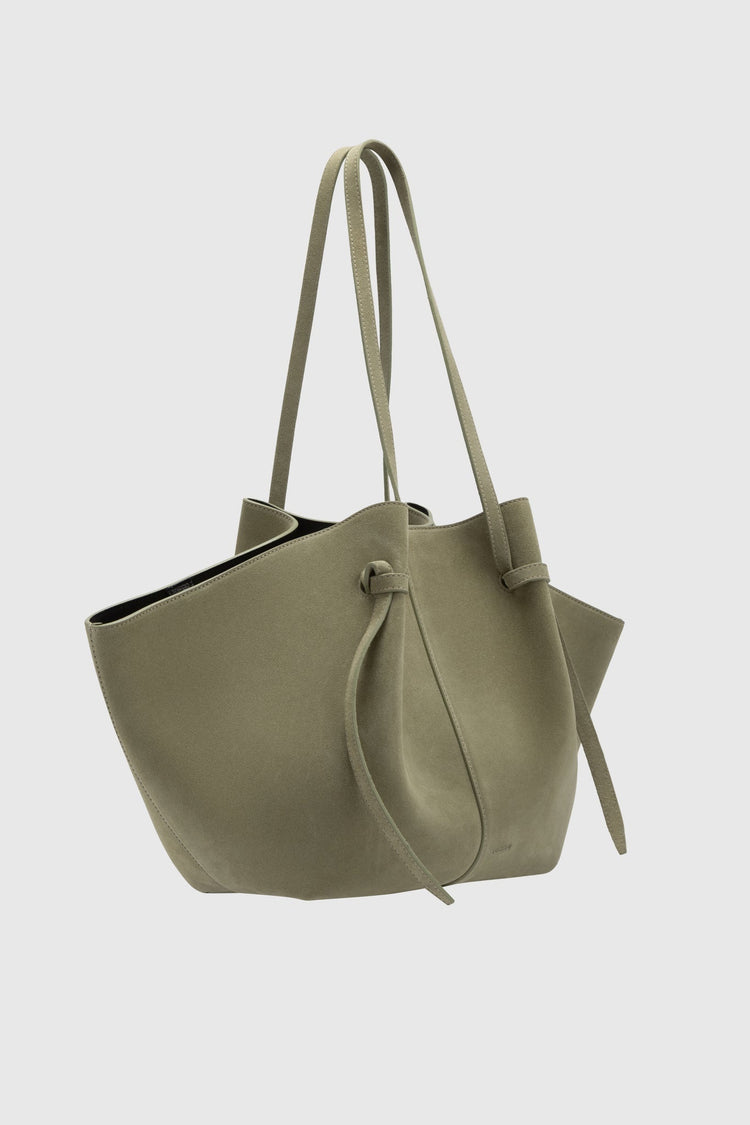 Yuzefi-Large mochi olive suede-dgallerystore