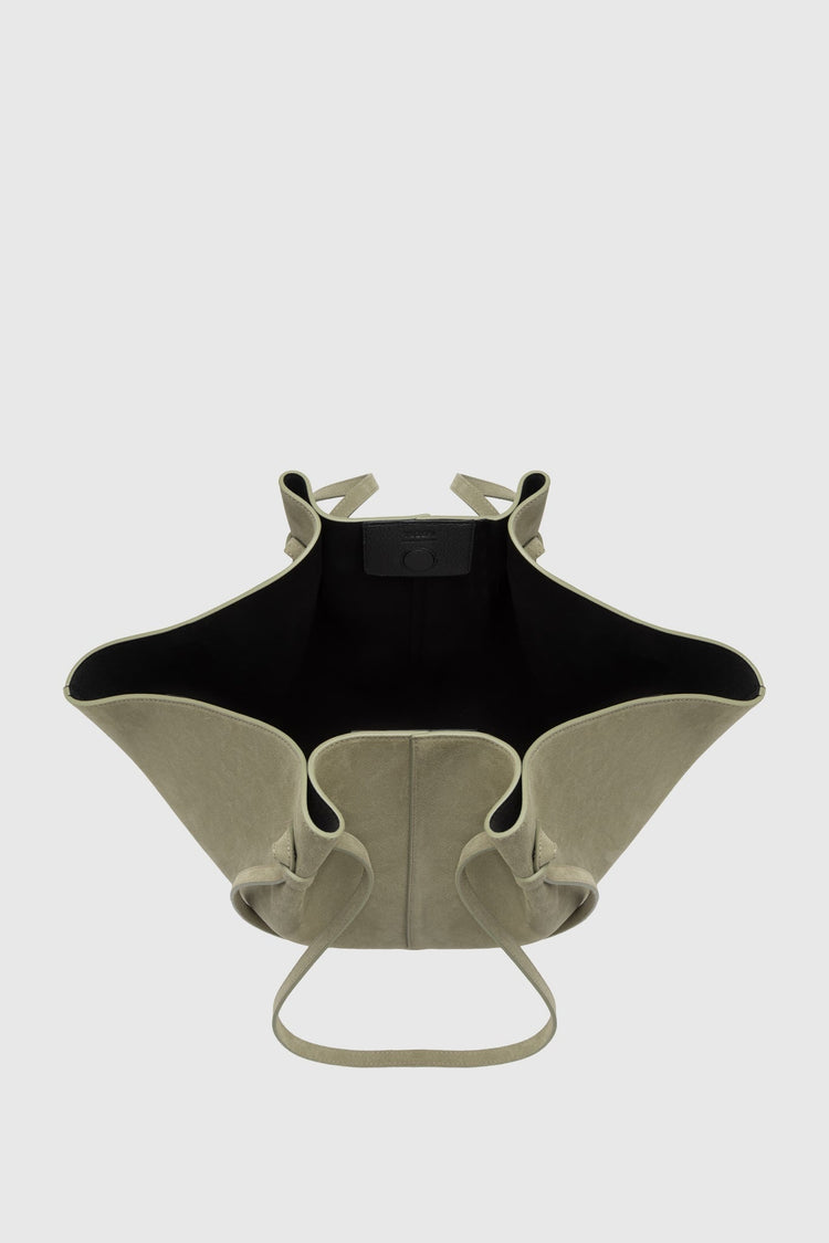 Yuzefi-Large mochi olive suede-dgallerystore