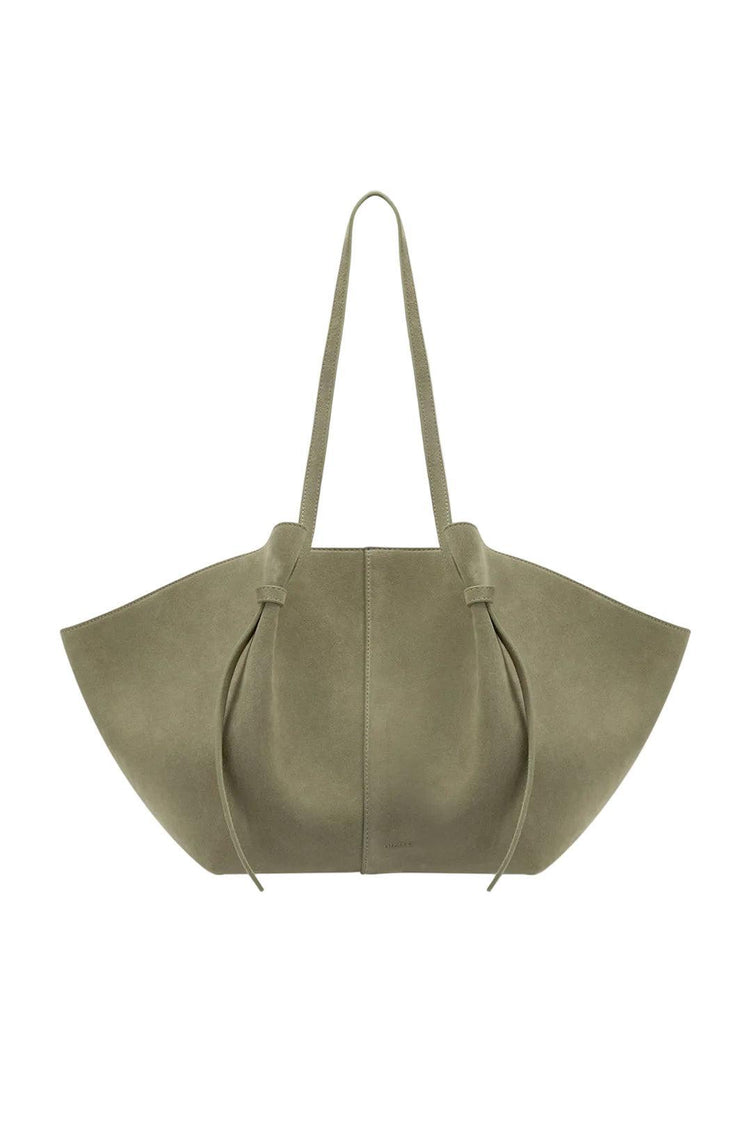 Yuzefi-Large mochi olive suede-dgallerystore