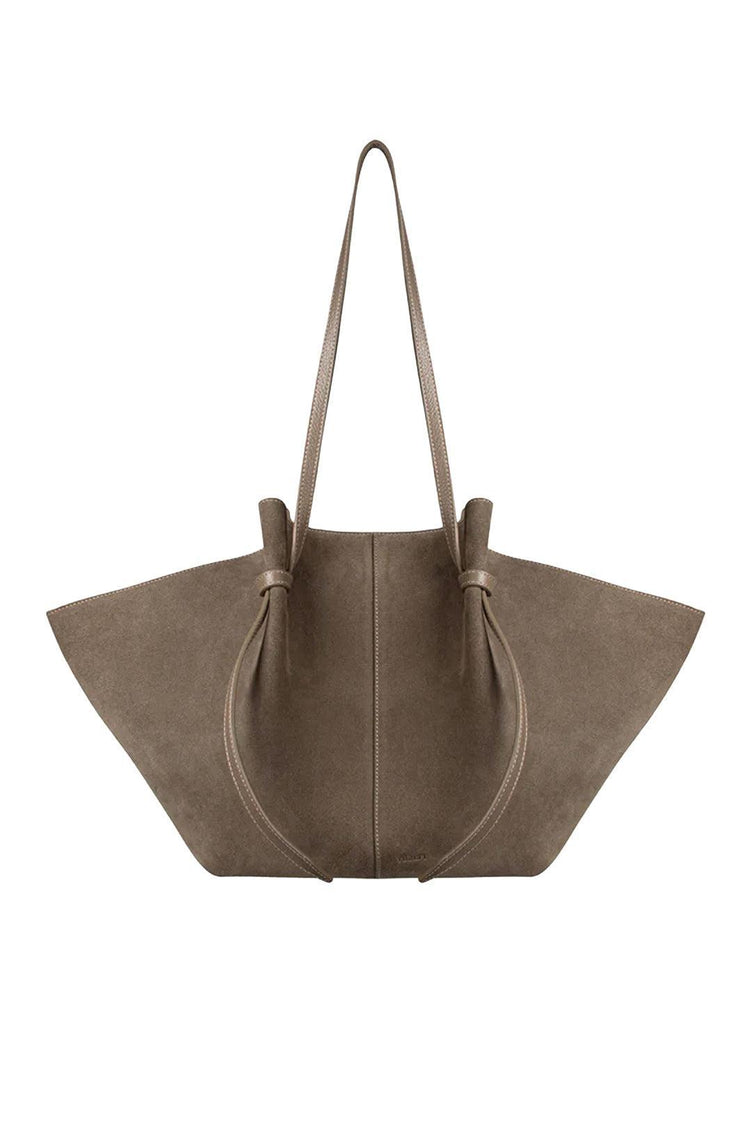Yuzefi-Large mochi taupe suede-dgallerystore
