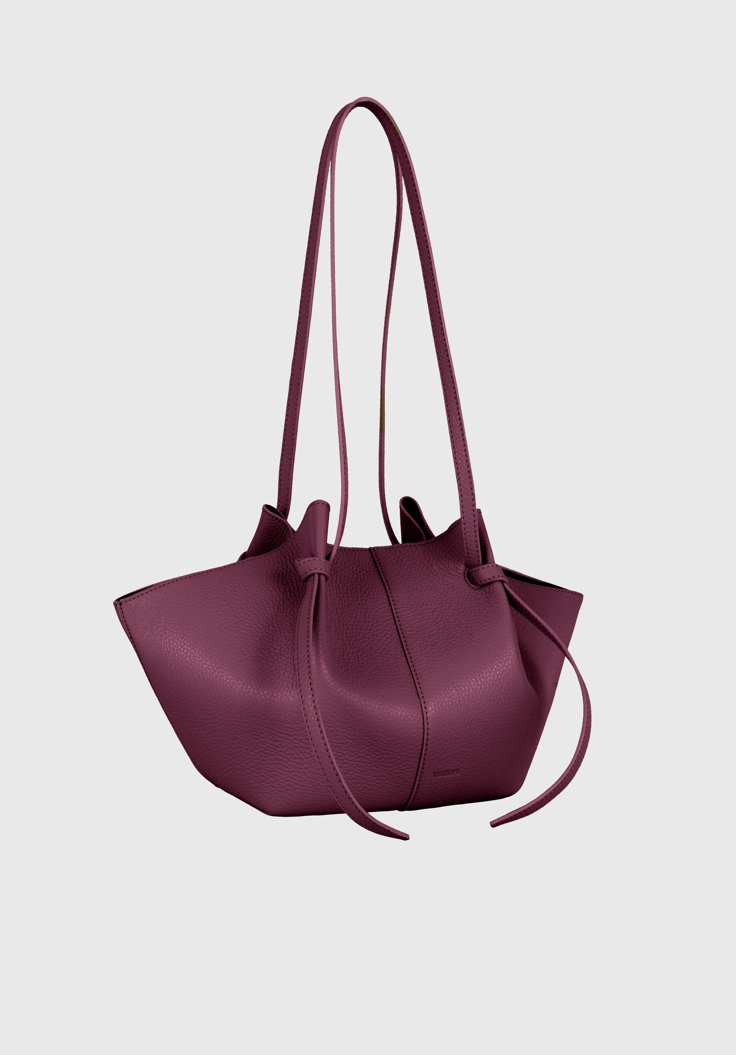 Yuzefi-Mochi Wine Pebble Grained Leather-dgallerystore