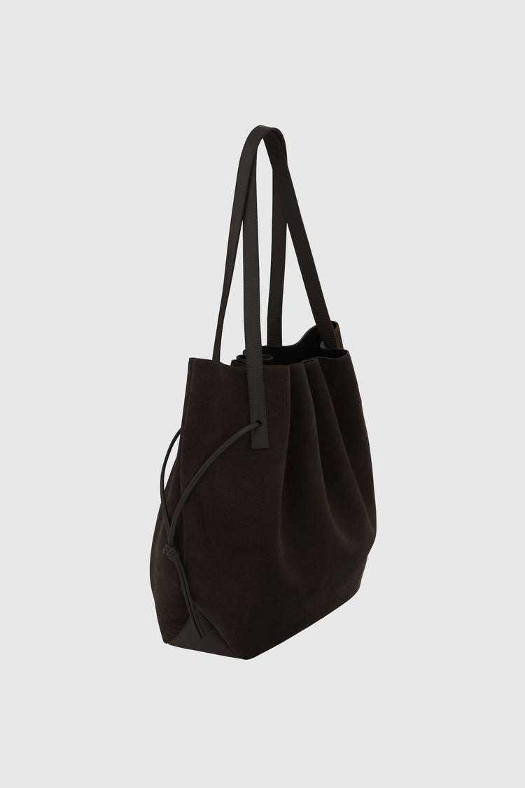 Yuzefi-Scallop tote ganache suede-dgallerystore