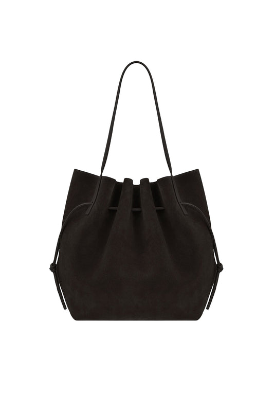 Yuzefi-Scallop tote ganache suede-dgallerystore