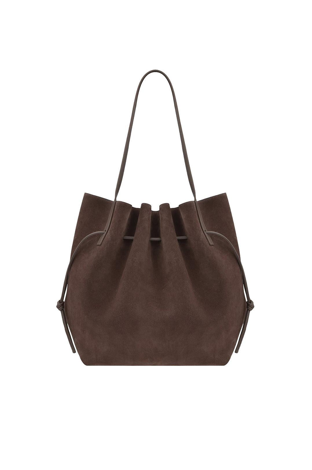 Yuzefi-Scallop tote nutmeg suede-dgallerystore