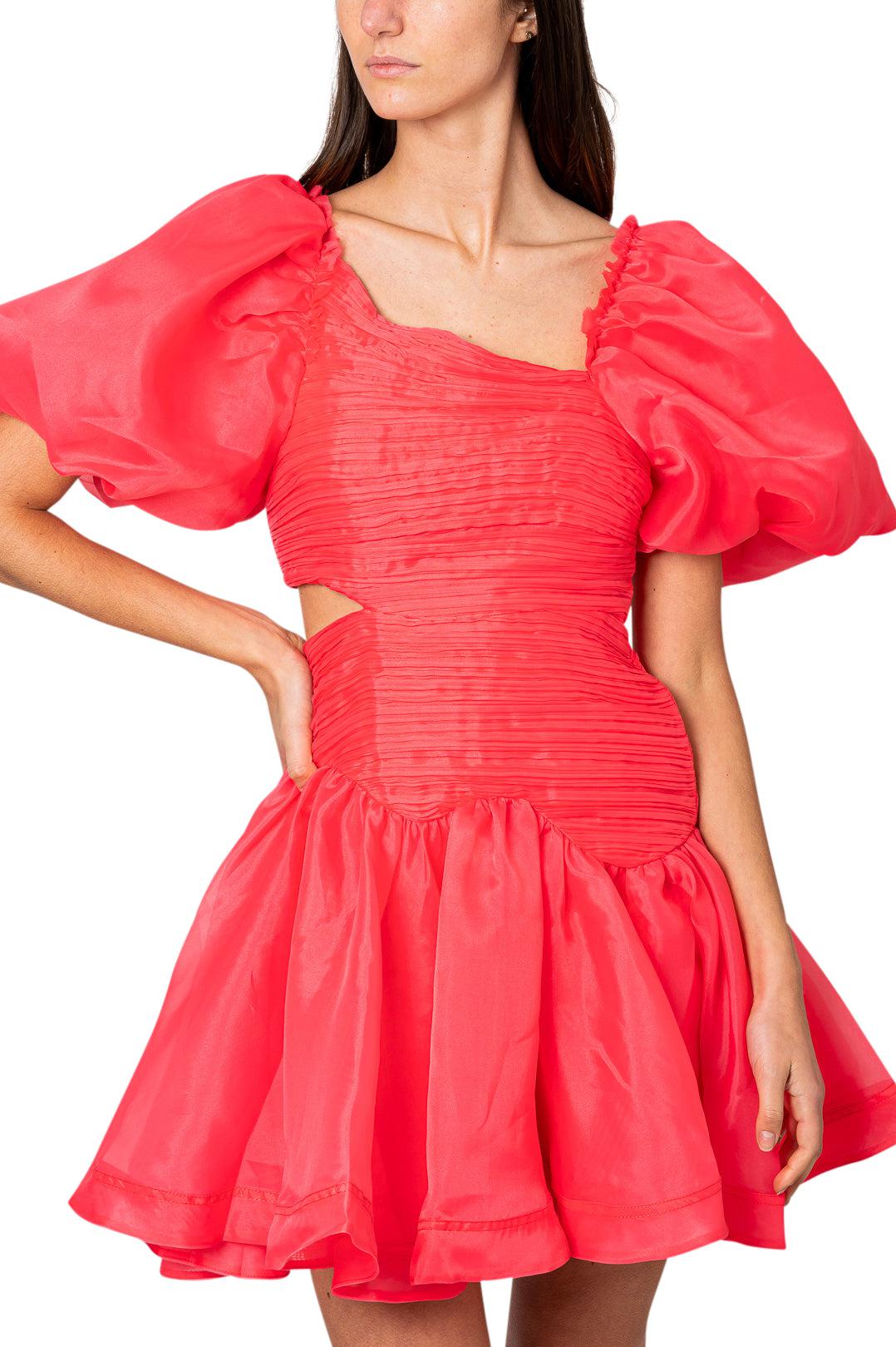aje dress short BALLOON-SLEEVED SHORT DRESS