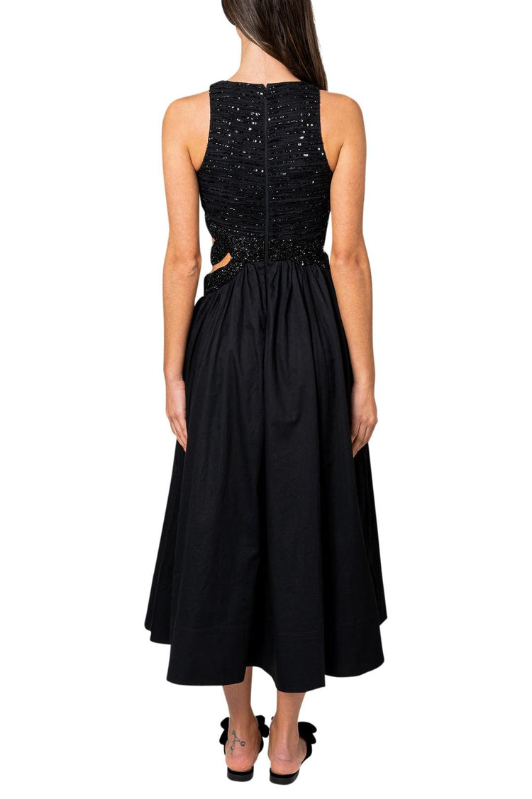 Aje-CUT-OUT MIDI DRESS WITH APPLIQUES-22RE5571-dgallerystore