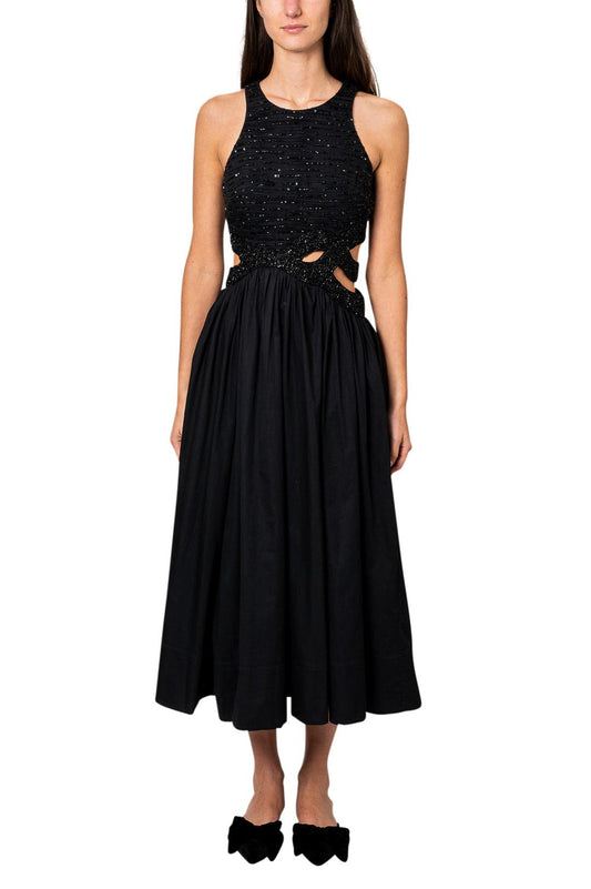 Aje-CUT-OUT MIDI DRESS WITH APPLIQUES-22RE5571-dgallerystore