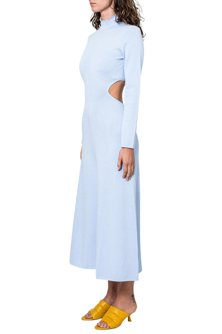 Aje-Flared long dress with cut-out detail-dgallerystore