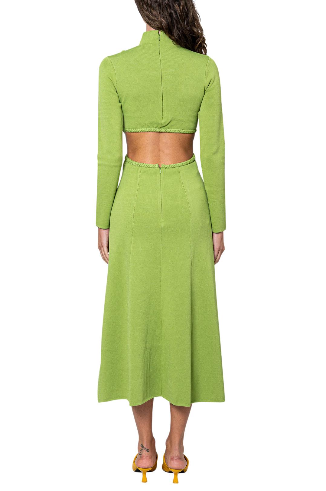 Aje-Flared long dress with cut-out detail-dgallerystore