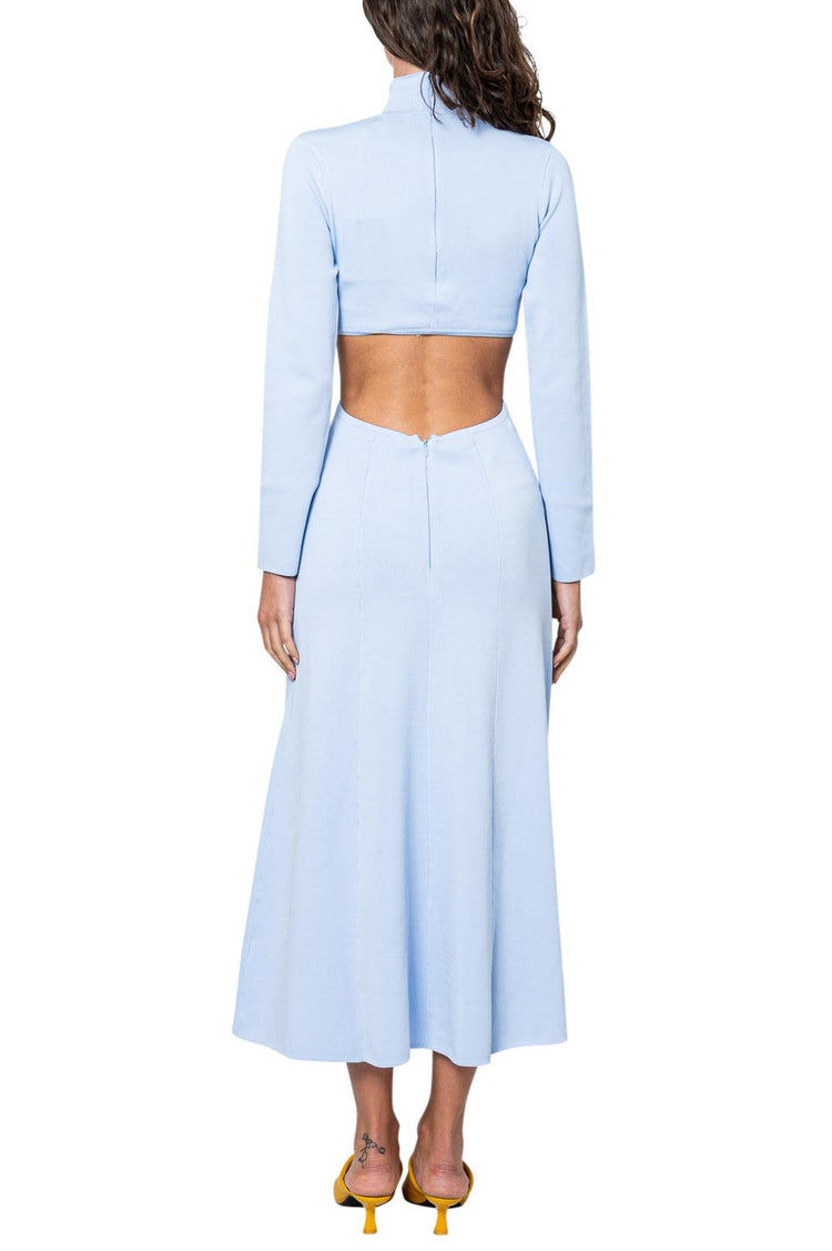 Aje-Flared long dress with cut-out detail-dgallerystore