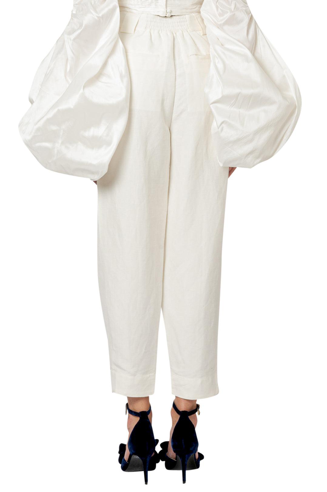Aje-Tailored linen trousers-dgallerystore