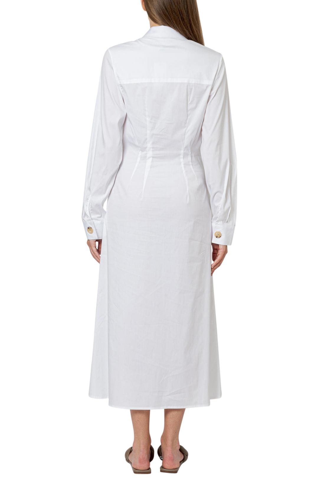 anna quan shirt dress ANNA - The Camille Shirt Dress available in white or navy features  side-openings and tie belt