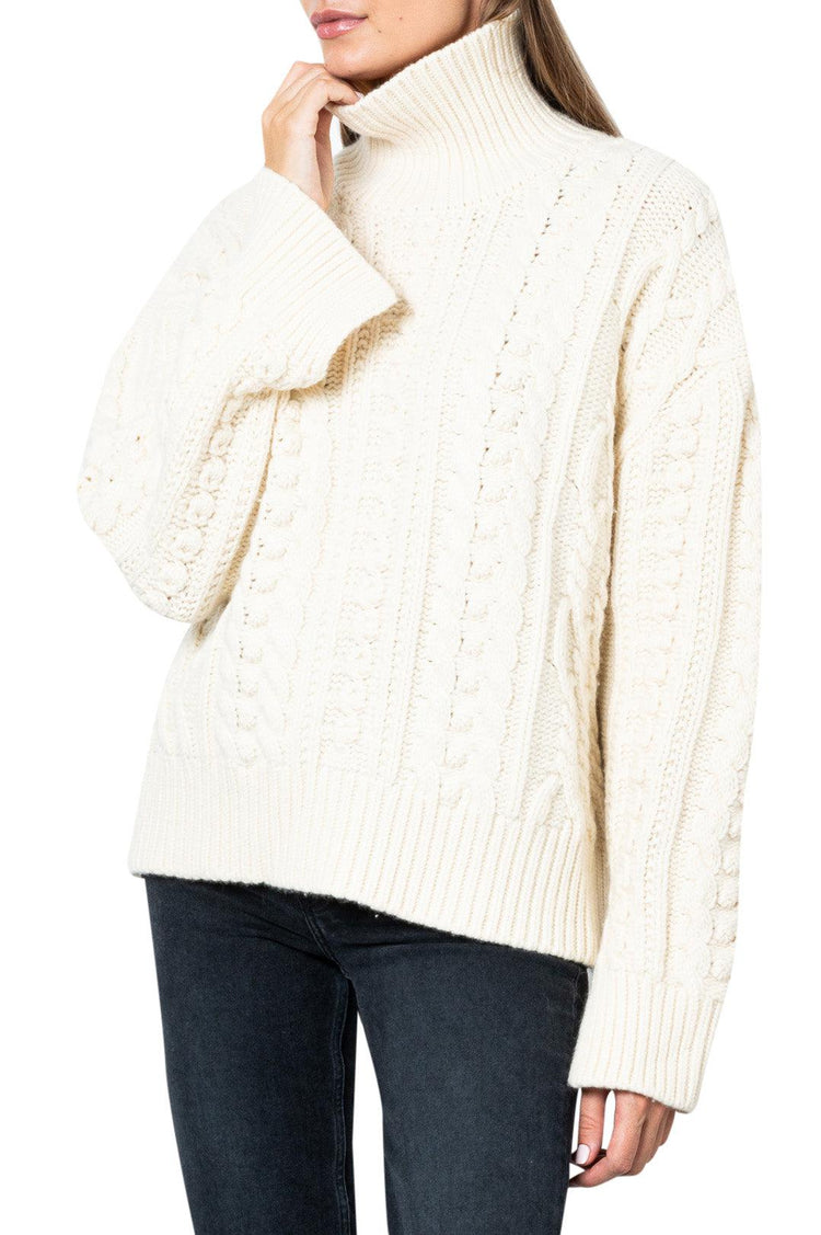 Blossom-Knit cable wool sweater-BB-NT-21PF-05-dgallerystore