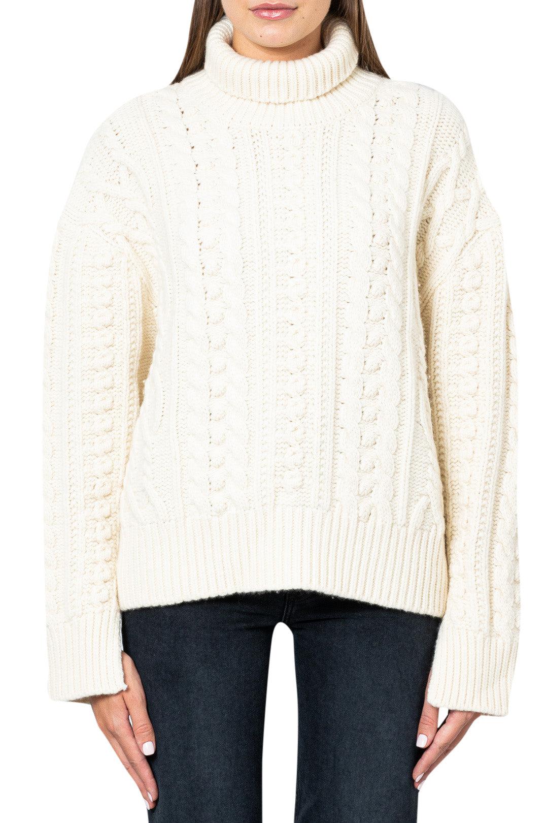 Blossom-Knit cable wool sweater-BB-NT-21PF-05-dgallerystore