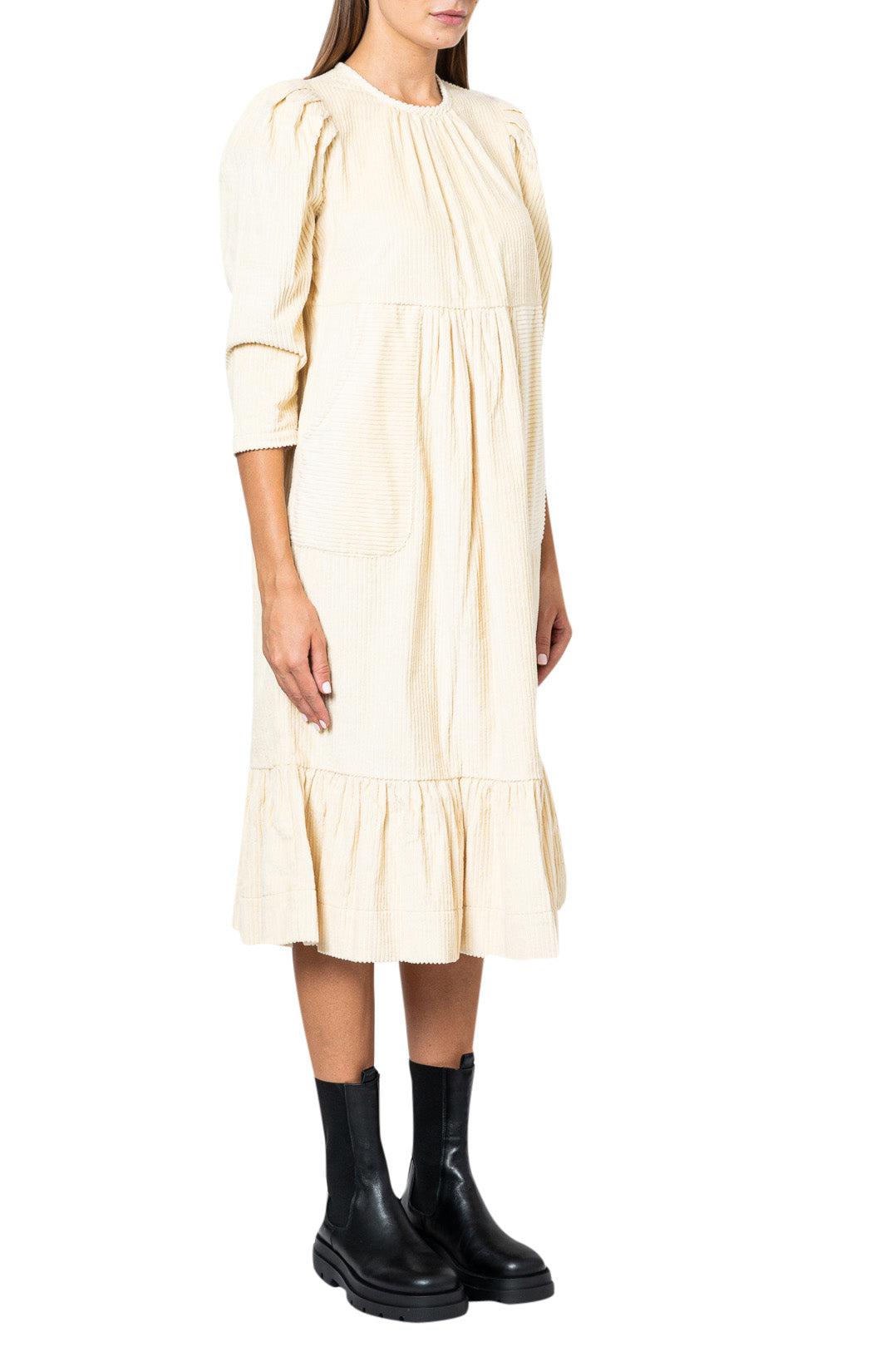 By Timo-Corduroy flared long dress-dgallerystore