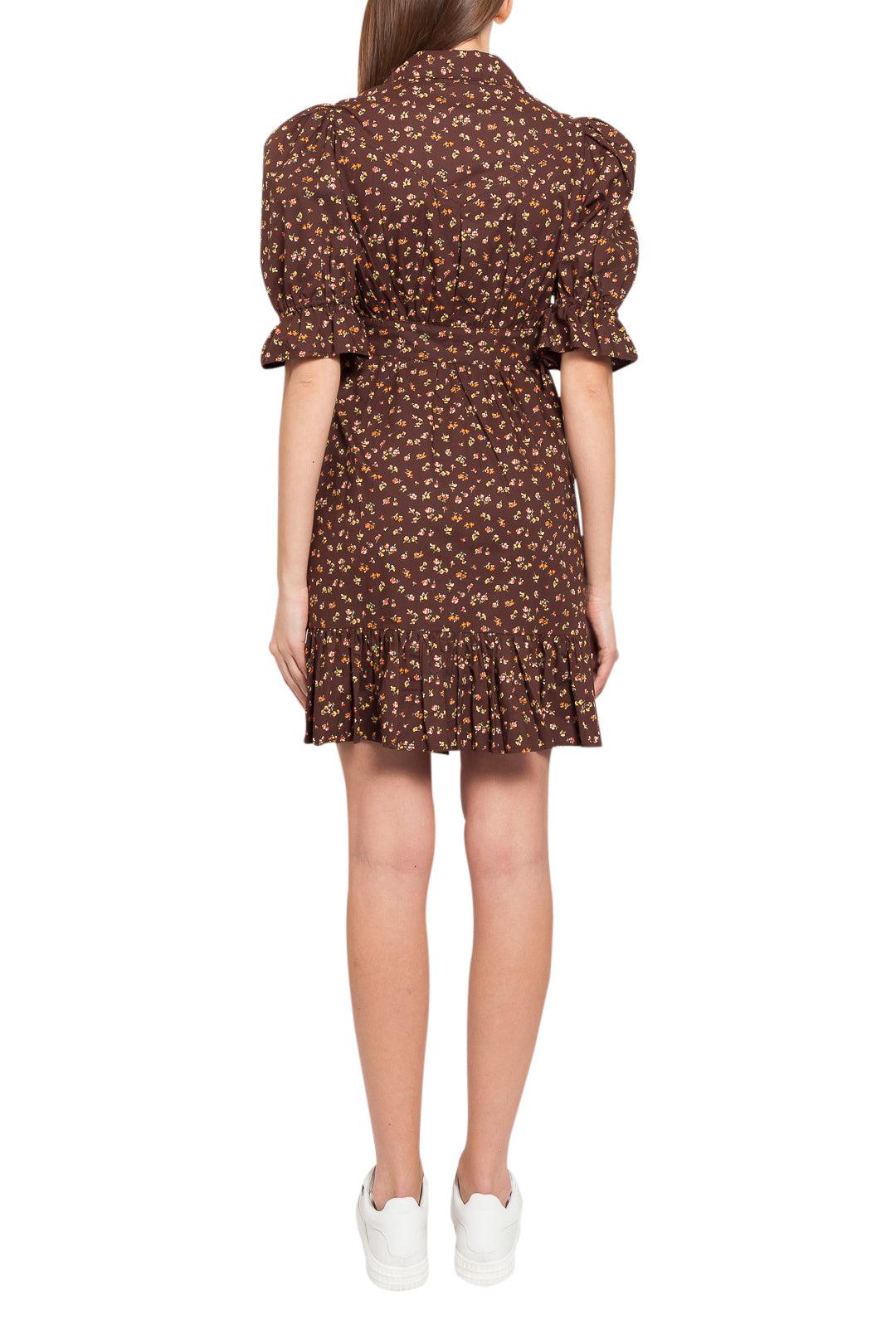 By Timo-Floral pattern flared mini-dress-dgallerystore
