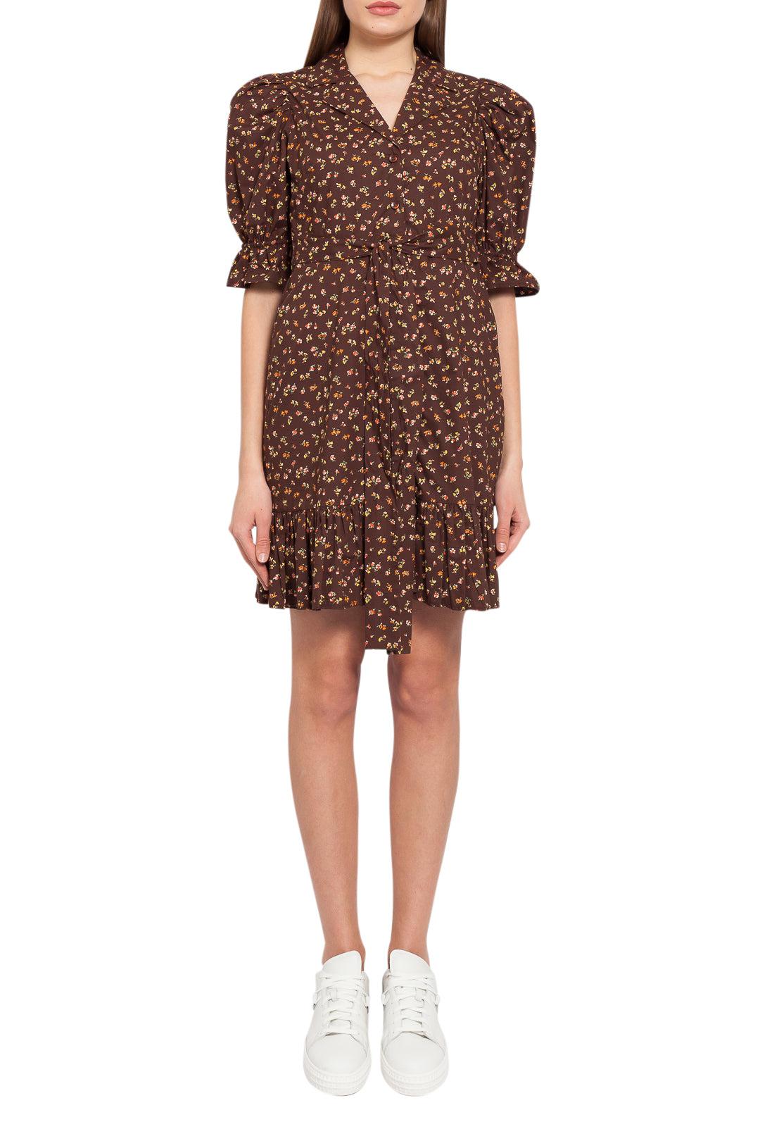 By Timo-Floral pattern flared mini-dress-dgallerystore