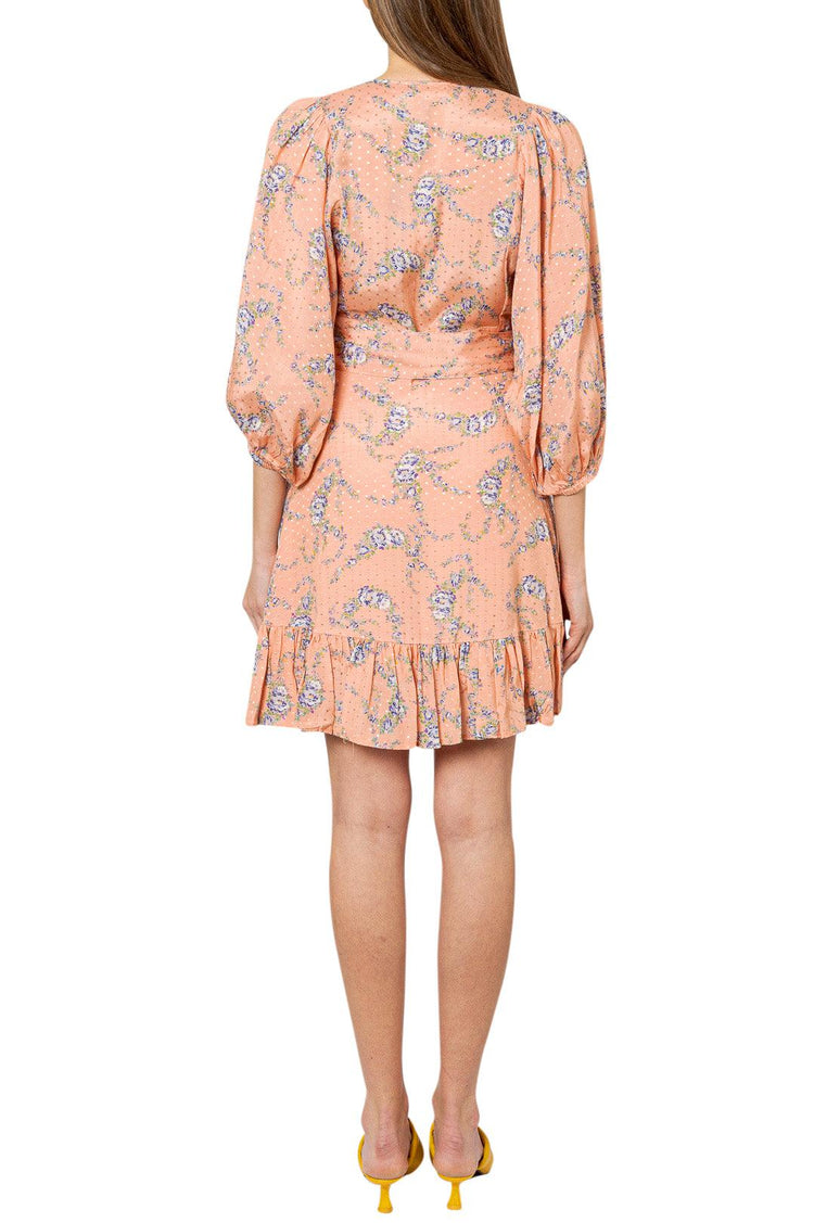 By Timo-Floral pattern wrap-over midi-dress-2120538-dgallerystore