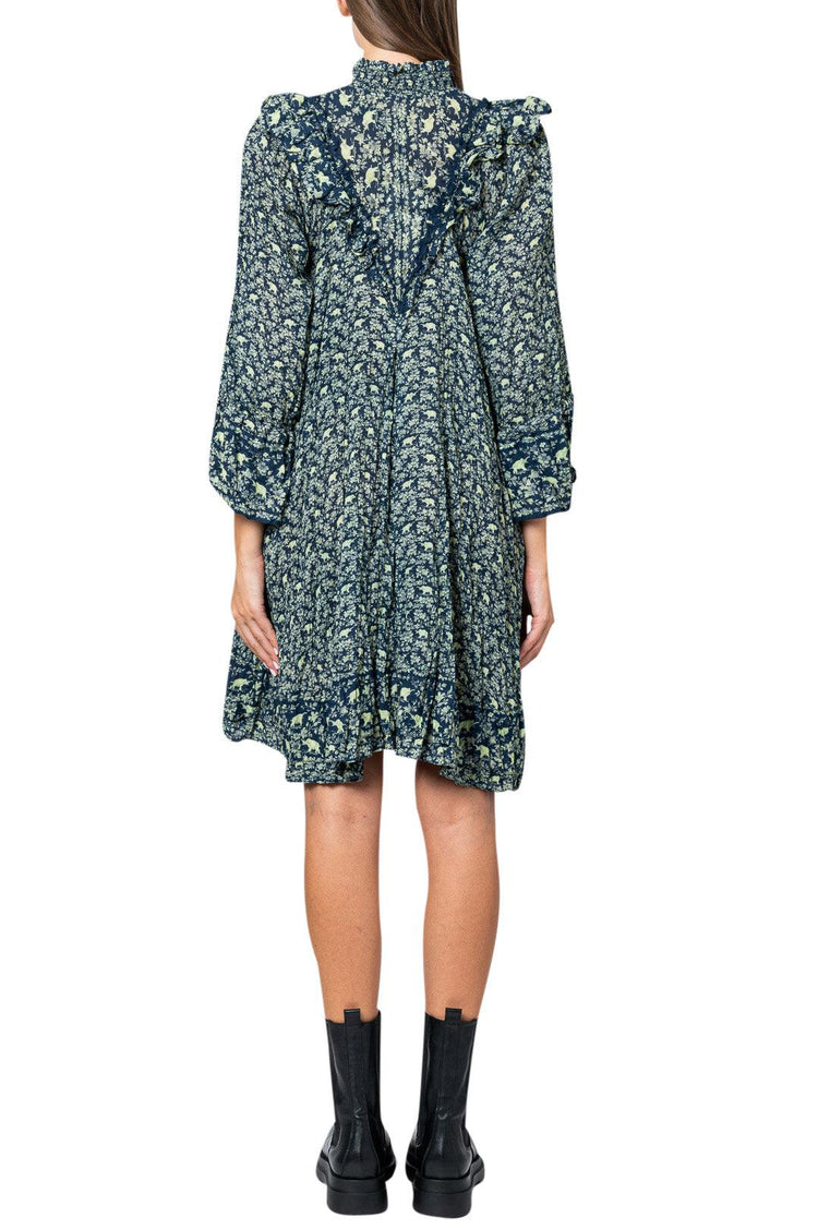 By Timo-Floral rufffled mini over-fit dress-dgallerystore