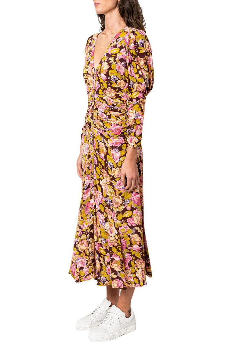 By Timo-Floral ruffled long dress-dgallerystore