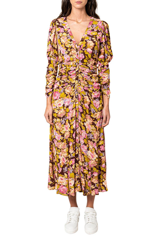 By Timo-Floral ruffled long dress-dgallerystore