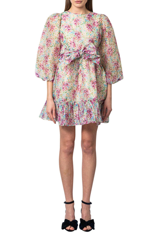 By Timo-Floral ruffled mini-dress-dgallerystore