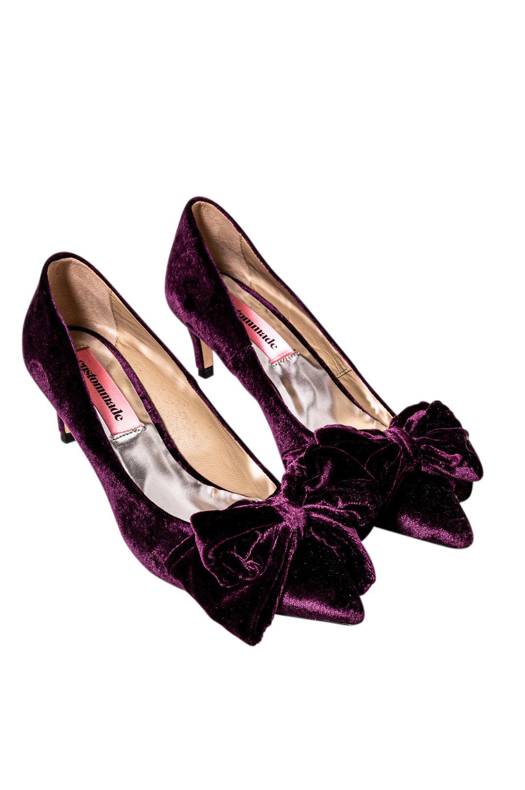 Custommade-Alimo Velvet pointed pumps-999620024256-dgallerystore