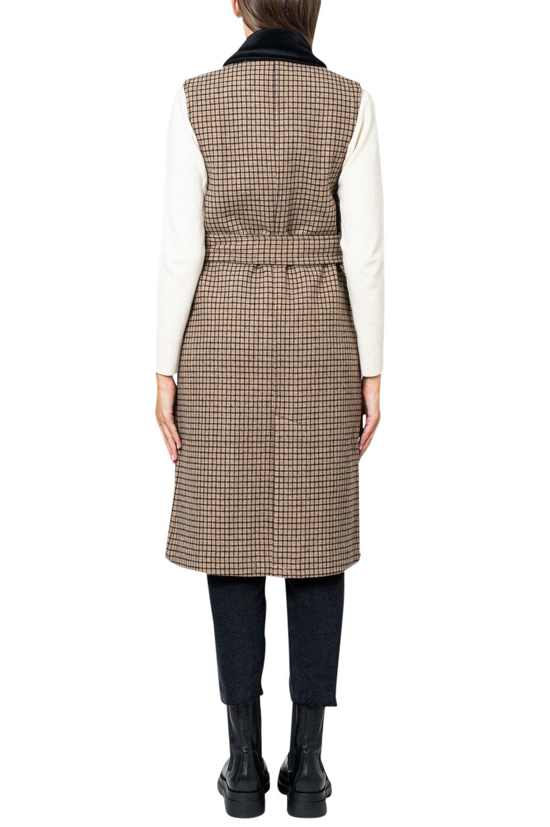 Custommade-Sleeveless check trench coat-dgallerystore