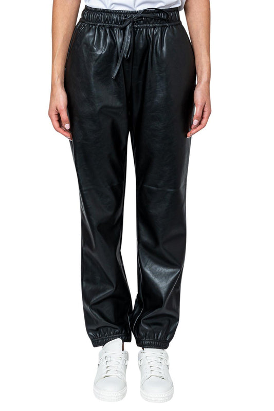 Designers Remix-Eco-leather track pants-dgallerystore