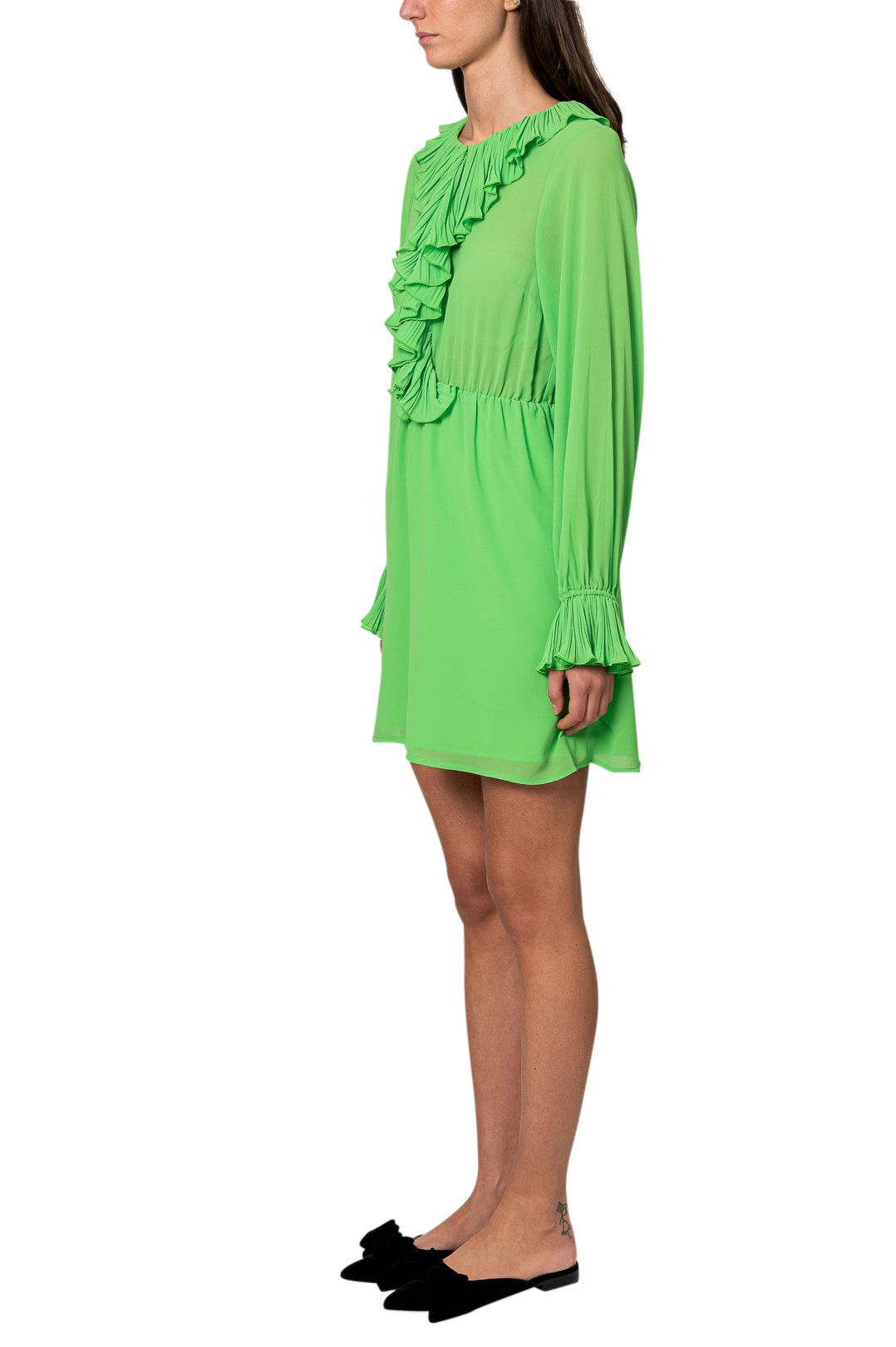 knee length dresses for ladies Luella Ruffle Mini Dress in Slinky Sage , Frill main image 0