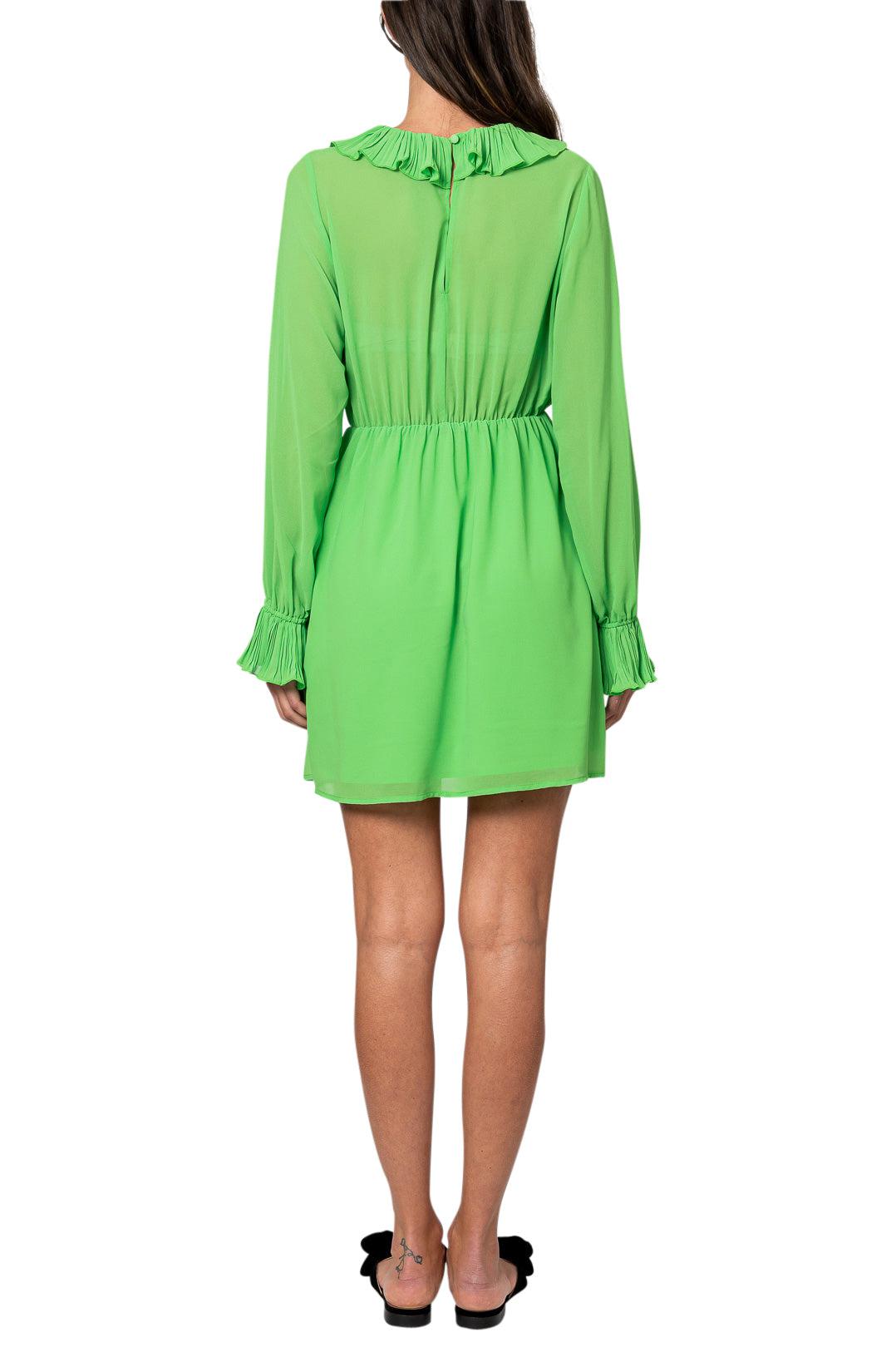 green mini dress in store Versace Printed Silk Twill Mini Dress, Female, Green, 42
