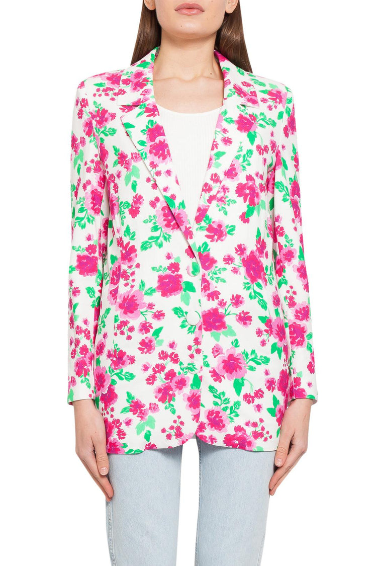 For Love And Lemons-Floral pattern blazer jacket-dgallerystore