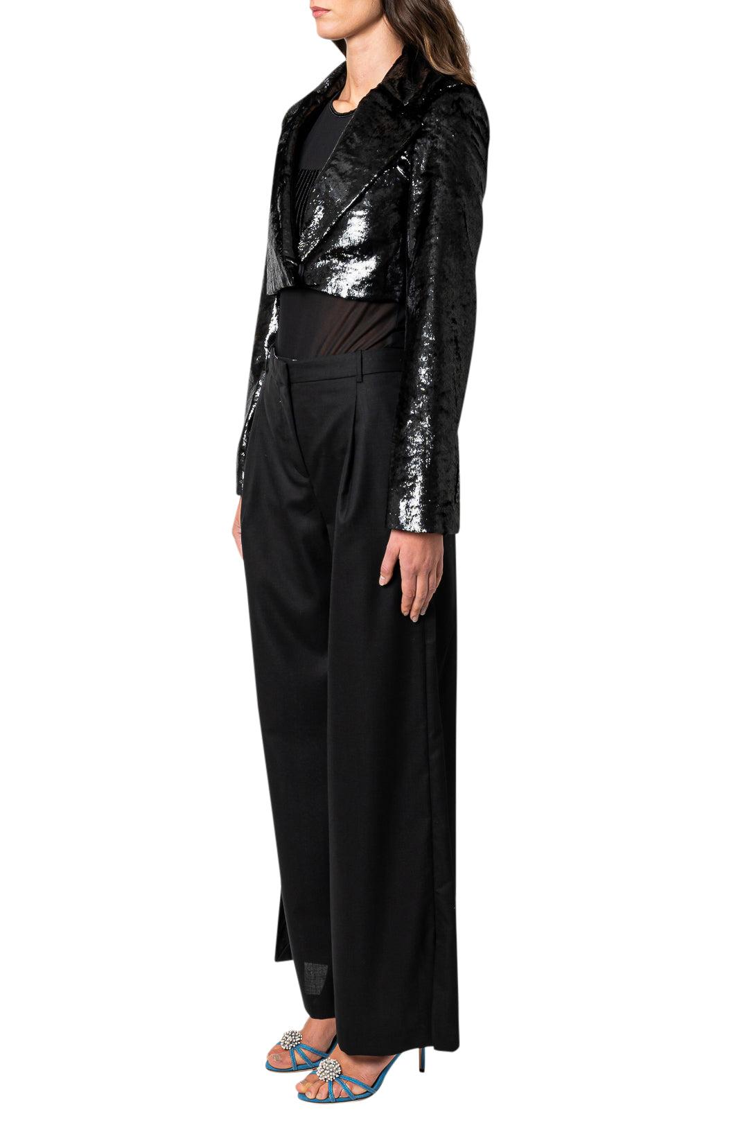 Gauge81-Sequins cropped blazer jacket-dgallerystore