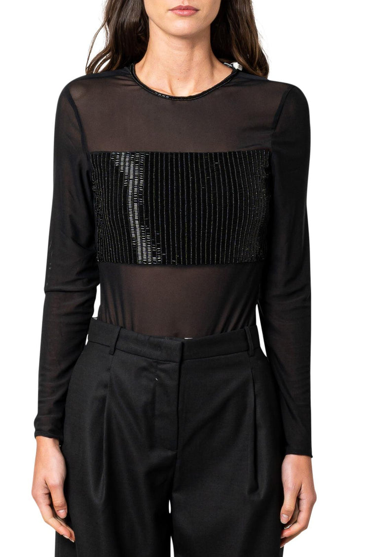 Gestuz-Sequins mesh body-dgallerystore