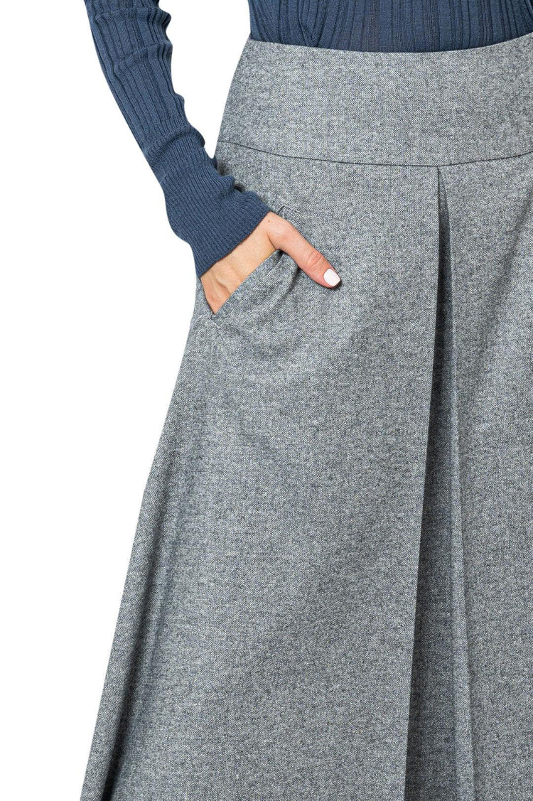 Lebrand-Flared wool and silk midi-skirt-F21-36-COVE SKIRT-dgallerystore