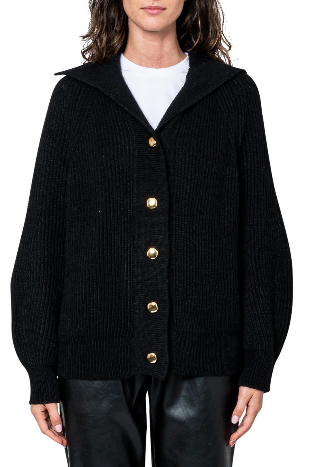 Lebrand-Wool over-fit cardigan-dgallerystore