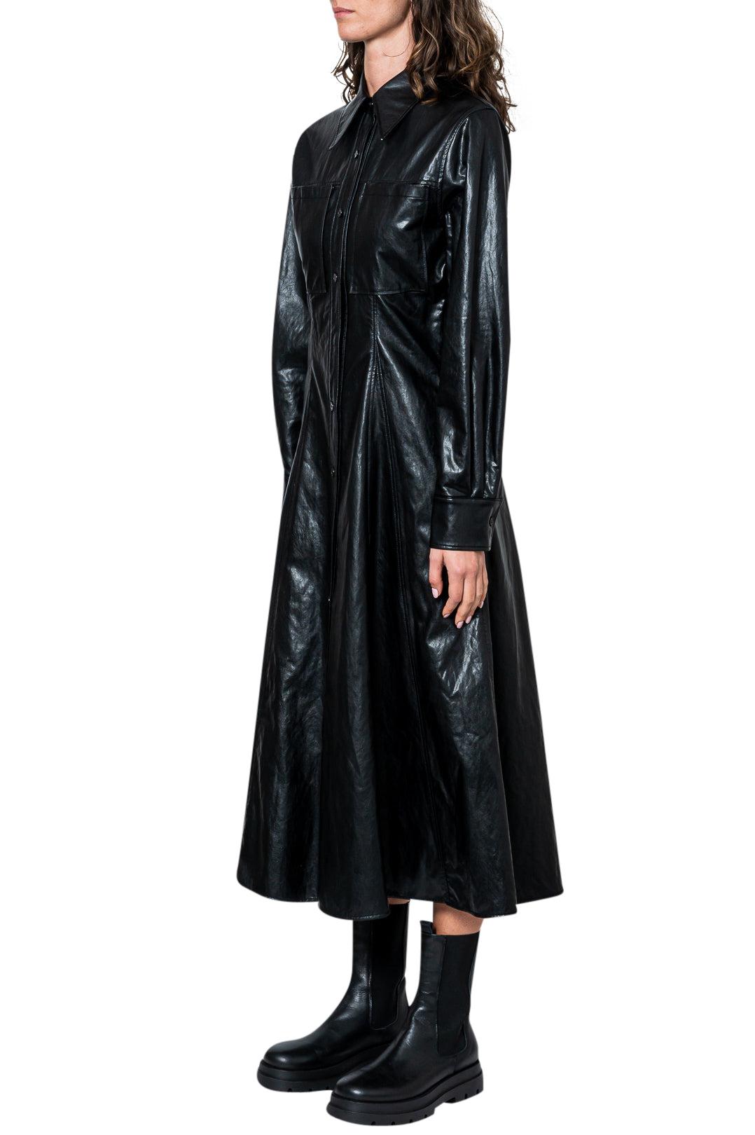 Lvir-Eco-leather long trench coat-LV20F-DR13-dgallerystore