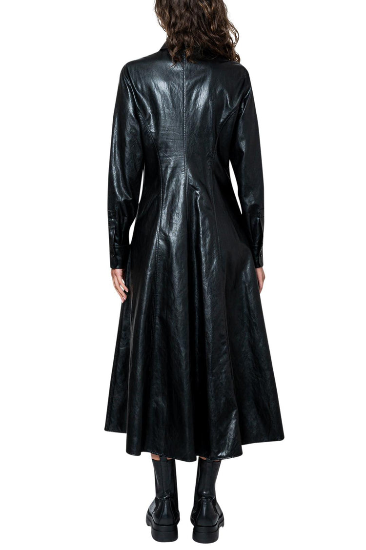 Lvir-Eco-leather long trench coat-LV20F-DR13-dgallerystore