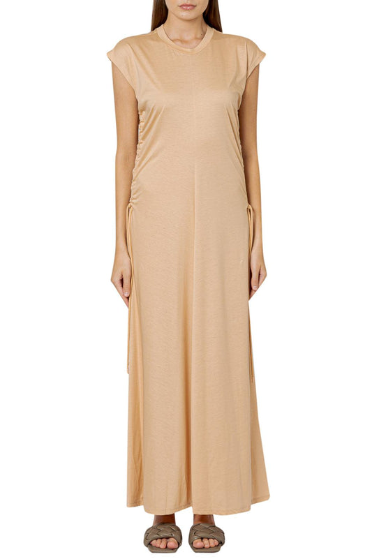 Lvir-Long dress with drawstring detail-dgallerystore