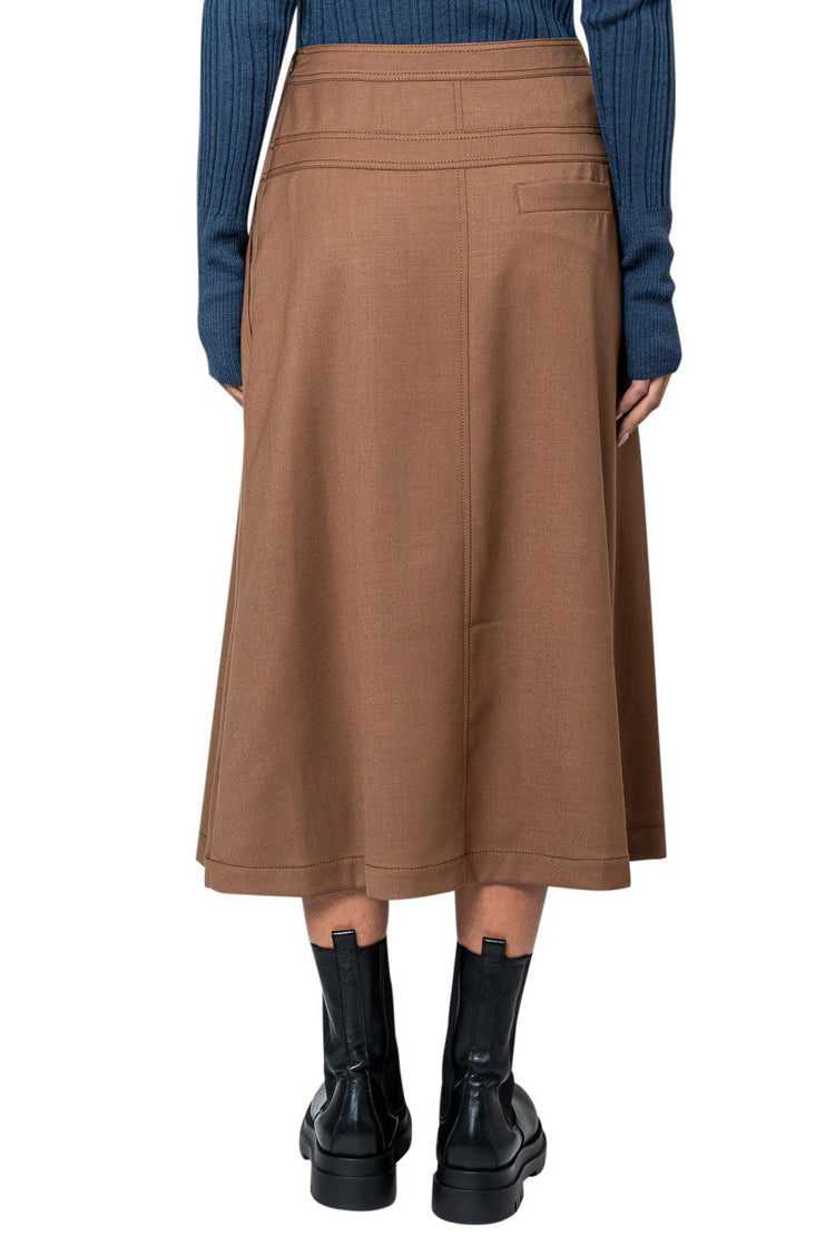 Lvir-Pleated midi skirt-dgallerystore