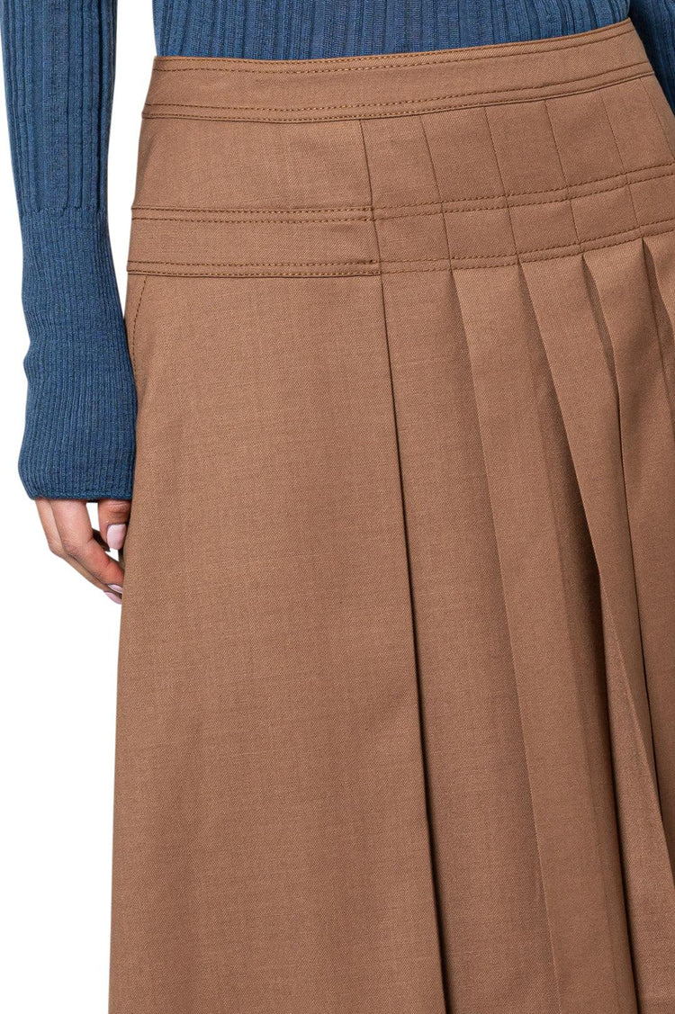 Lvir-Pleated midi skirt-dgallerystore