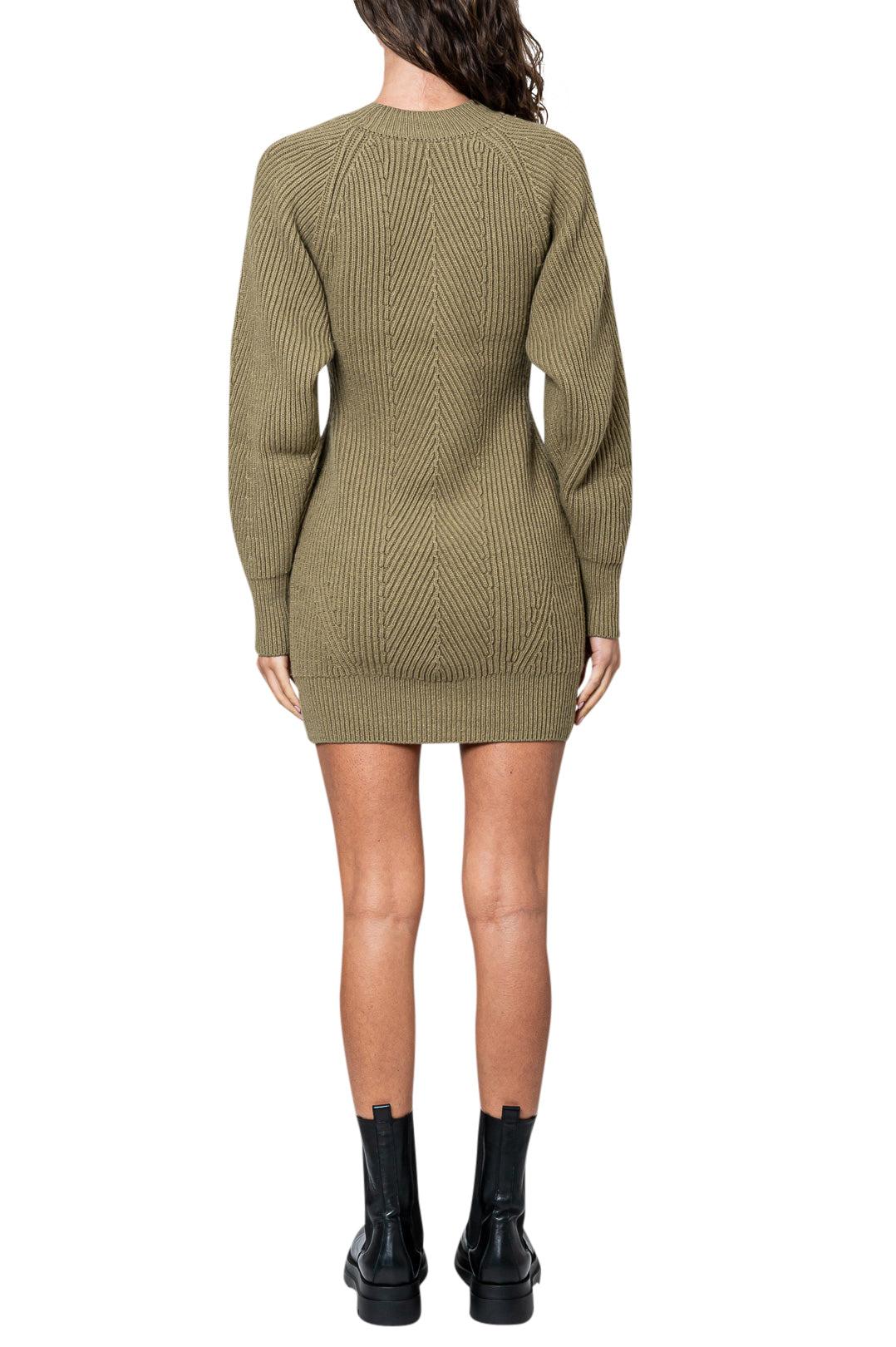 Louis Vuitton Tapered Wool Crepe Mini Dress , Beige, 38