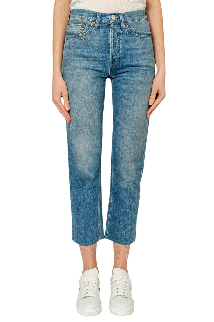Re/Done - Cotton denim straight jeans - 188-3WSTV27 – 