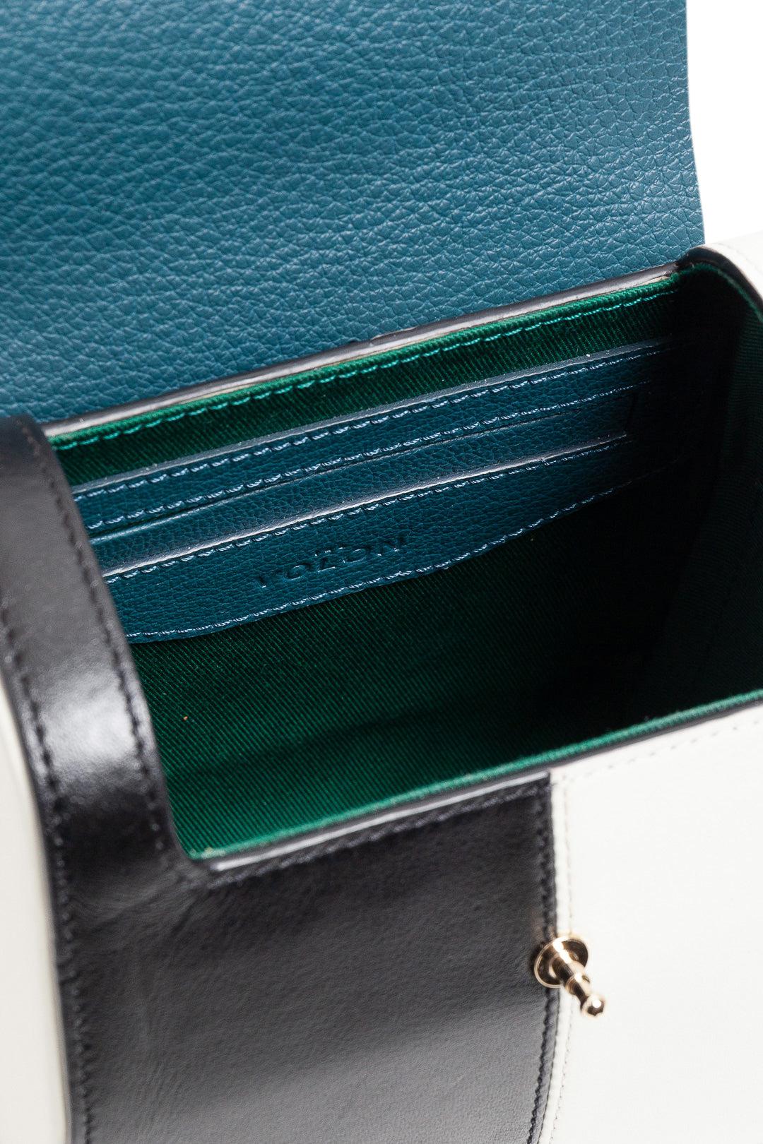 THE VOLON-Color-black leather shoulder bag-dgallerystore