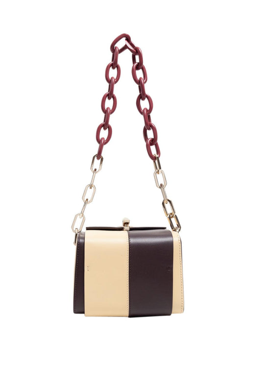 THE VOLON-Po Cube Color-block leather shoulder bag-C20-730-611-dgallerystore